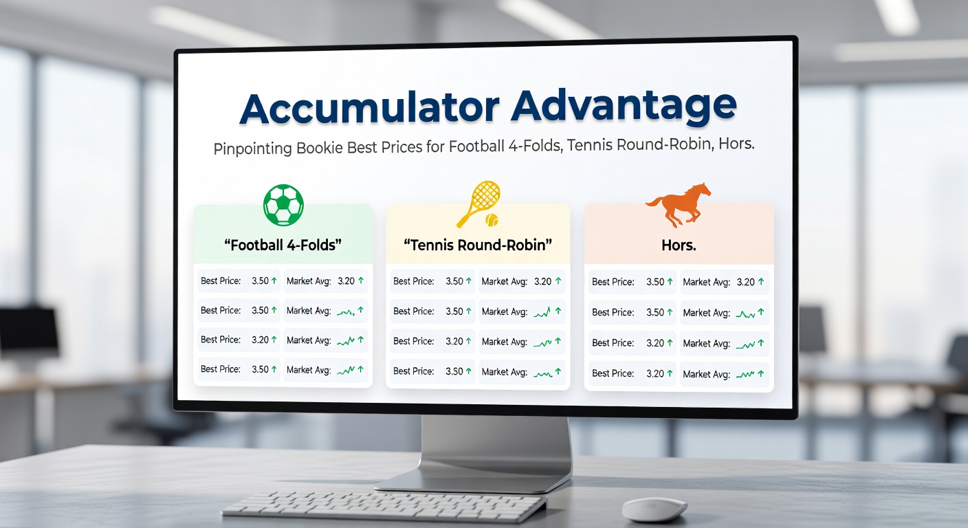 Tennis court graphic overlaid with round-robin bet combinations from a major tournament, illustrating how best bookmaker prices elevate overall parlay payouts