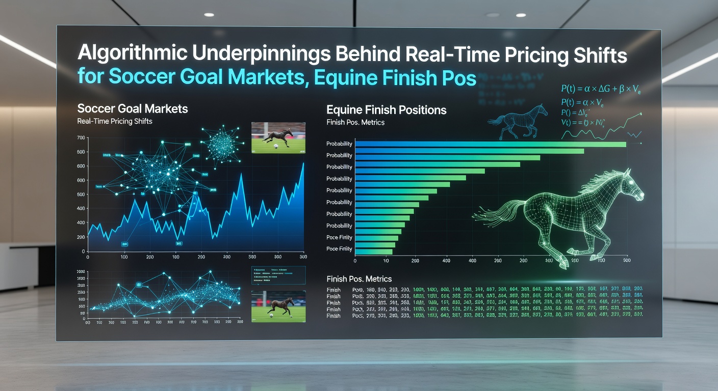 Comparative view of algorithmic pricing engines handling equine photo finishes, soccer goal probabilities, and tennis set outcomes