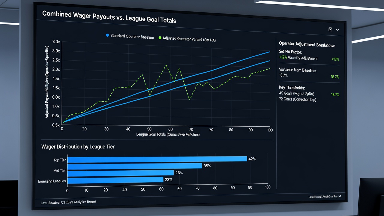 Analysis chart showing payout variations for combined bets across different operators in July 2026