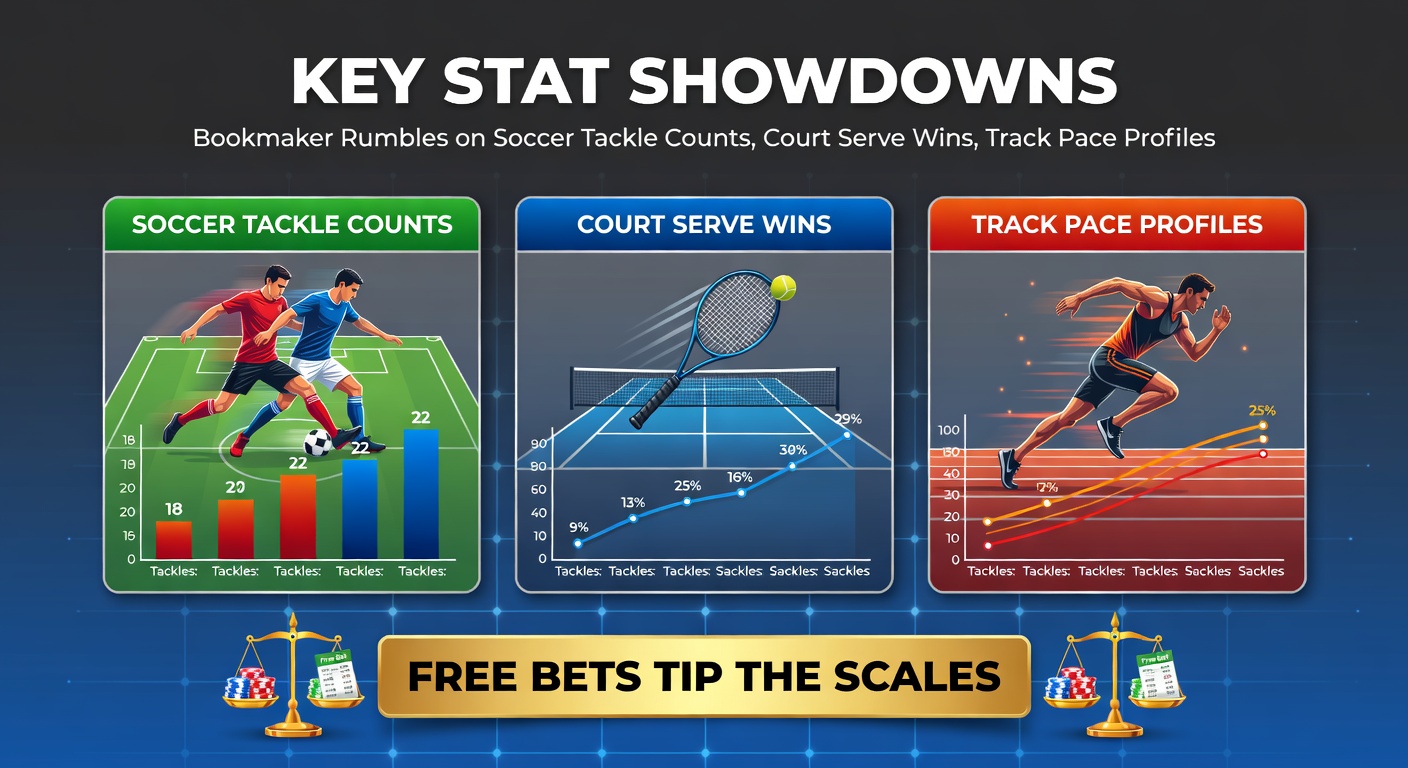 Bookmakers displaying varying odds on soccer player tackle counts during a Premier League match