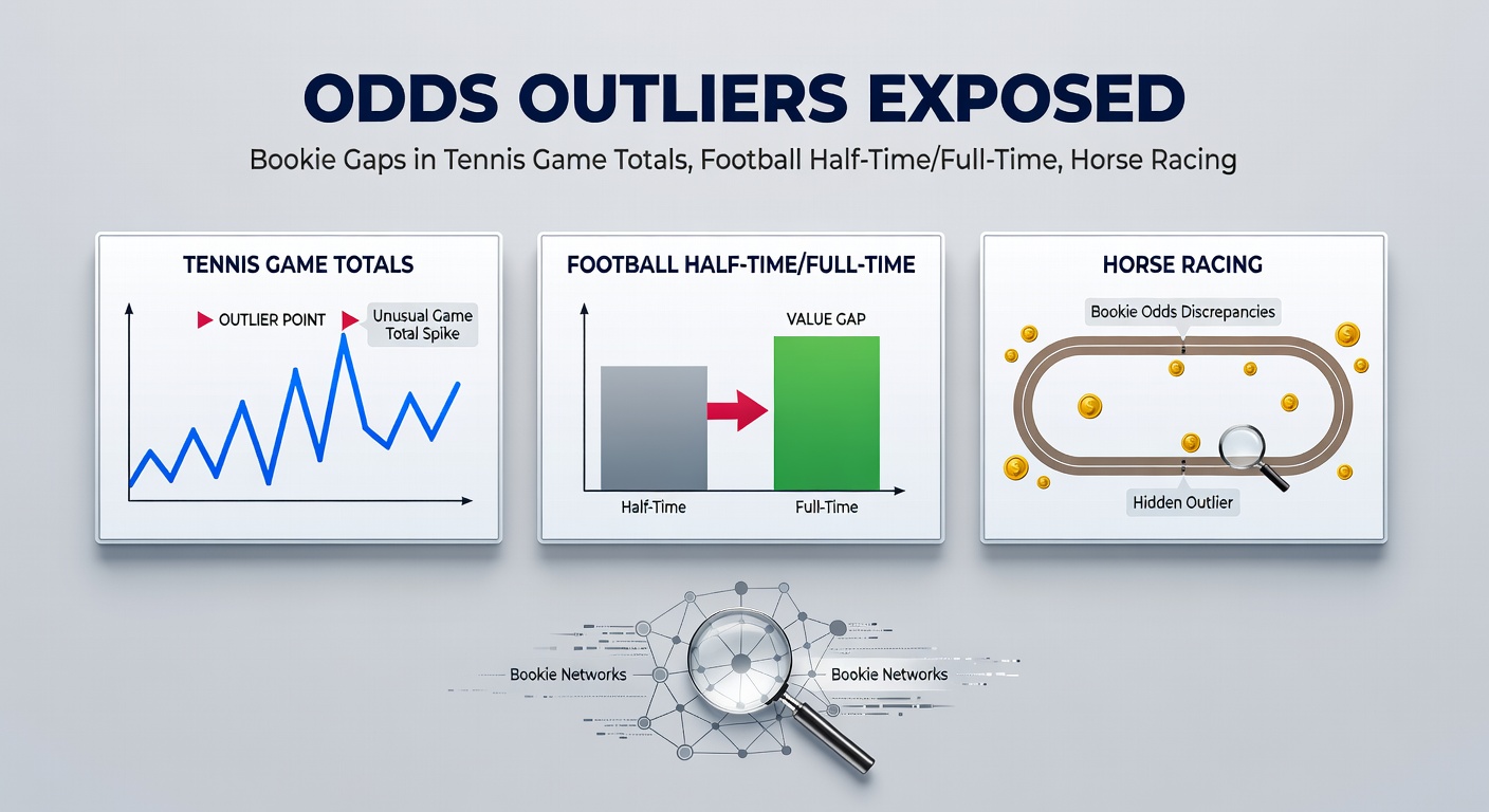 Football stadium crowd during half-time with digital overlays showing half-time/full-time odds variations from multiple bookies