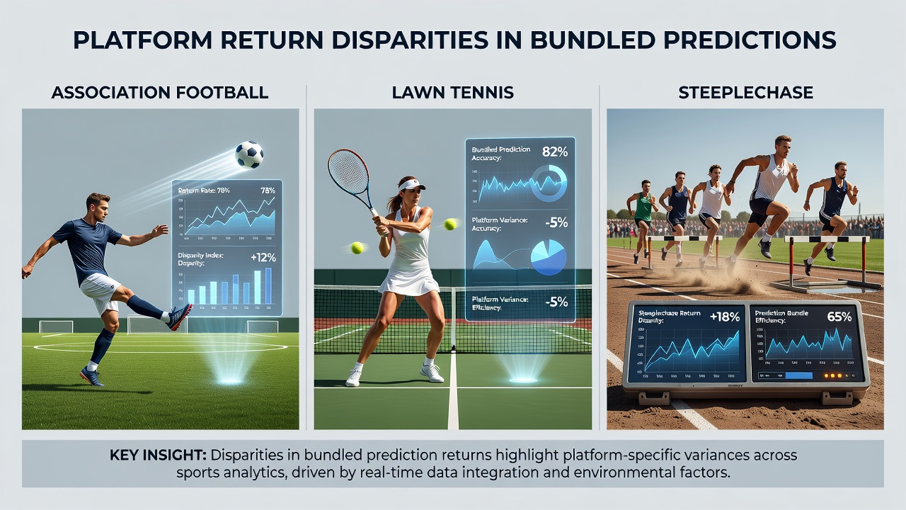 Graph illustrating payout differences for identical accumulators across multiple bookmakers in tennis and steeplechase markets