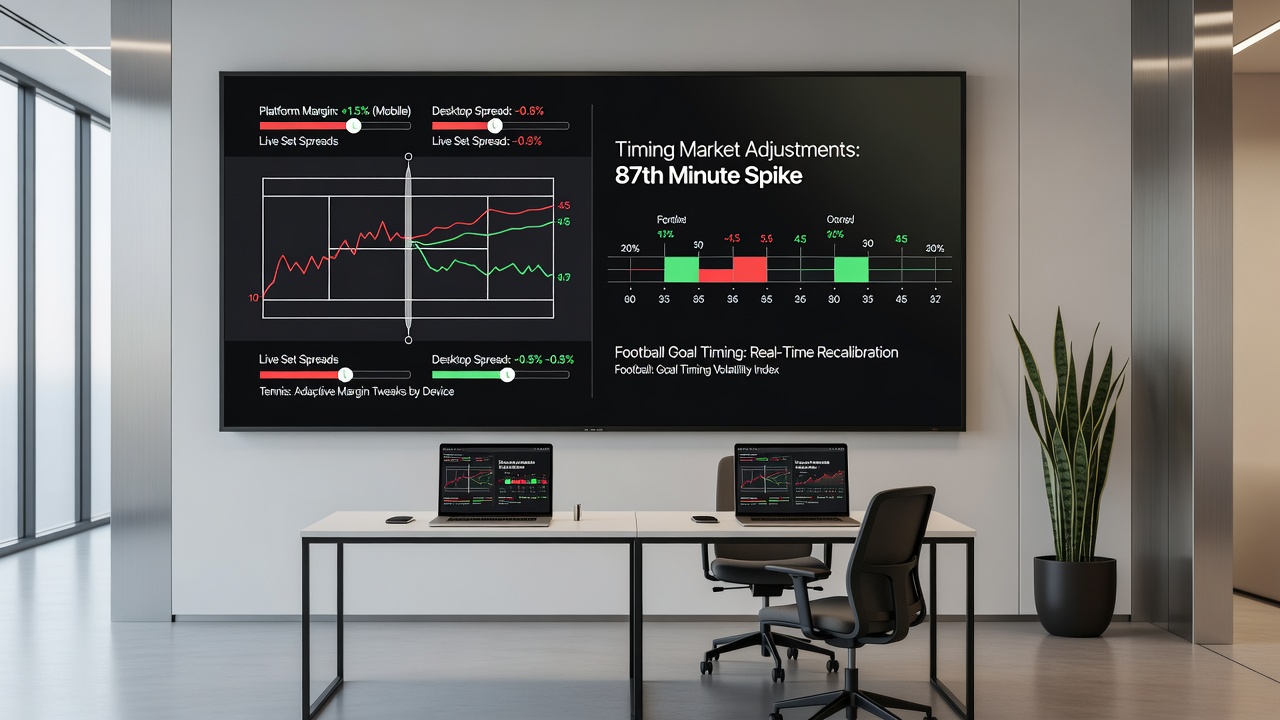 Comparison charts showing margin variations across tennis, football, and horse racing markets with sign-up credit overlays