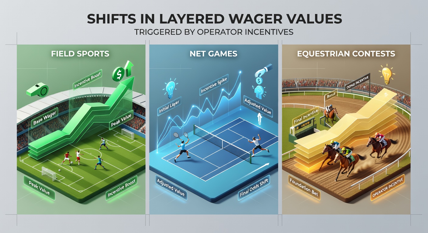 Visual representation of wager value shifts across football, tennis, and horse racing due to operator incentives