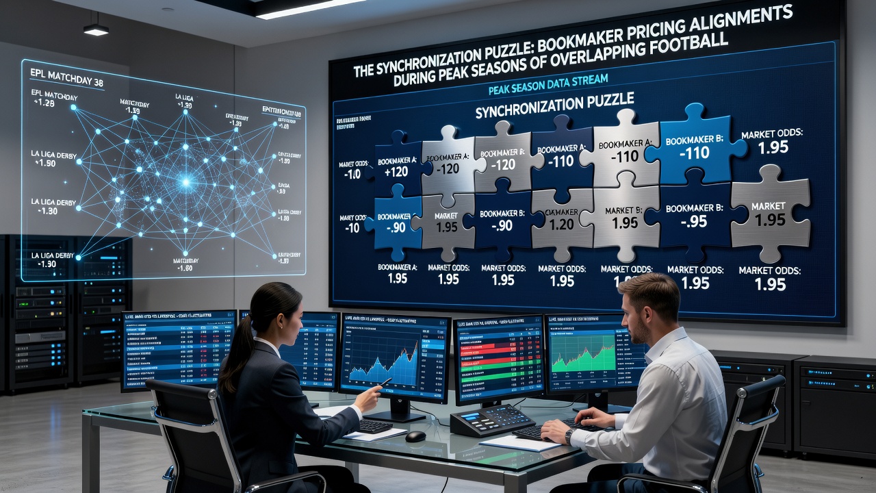 Traders monitoring synchronized betting markets for football, tennis, and horse racing during October peak periods