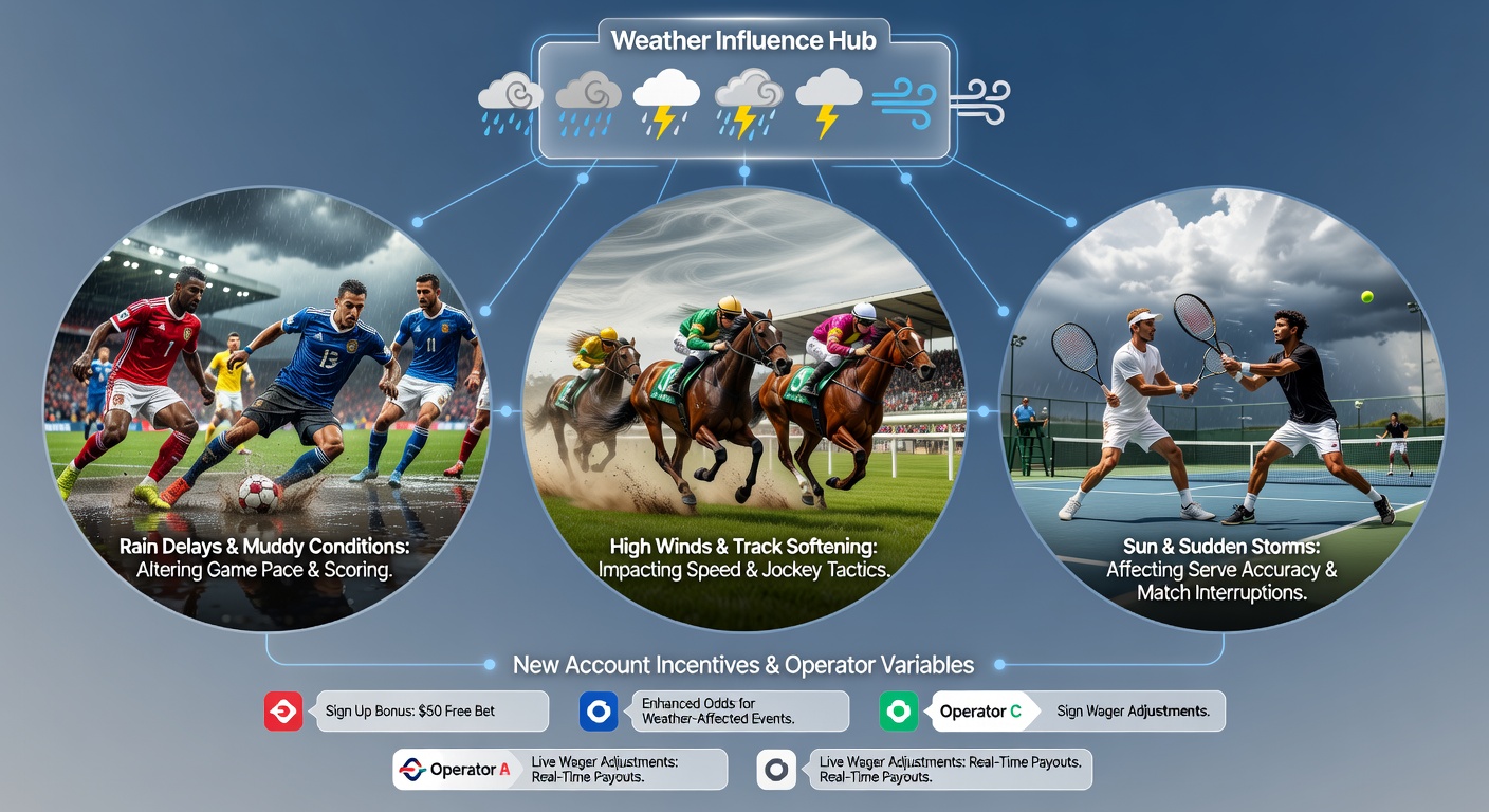 Weather conditions affecting live football and horse racing wagers during summer events
